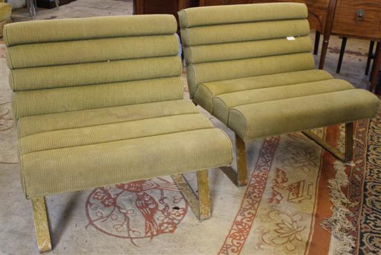 Pair Art Deco easy chairs